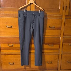 Vuori Men's Charcoal Dress Pants Meta Athlwtic Slim Fit 36”Waist, 30” length